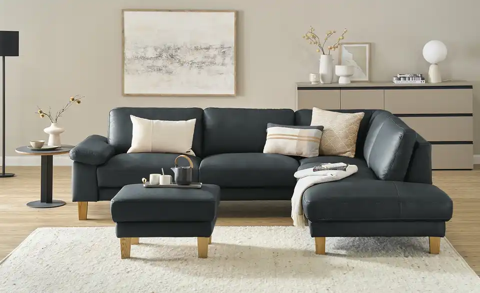 Ravensberger Werkstätten Ecksofa RW-Select Leder, Frontansicht