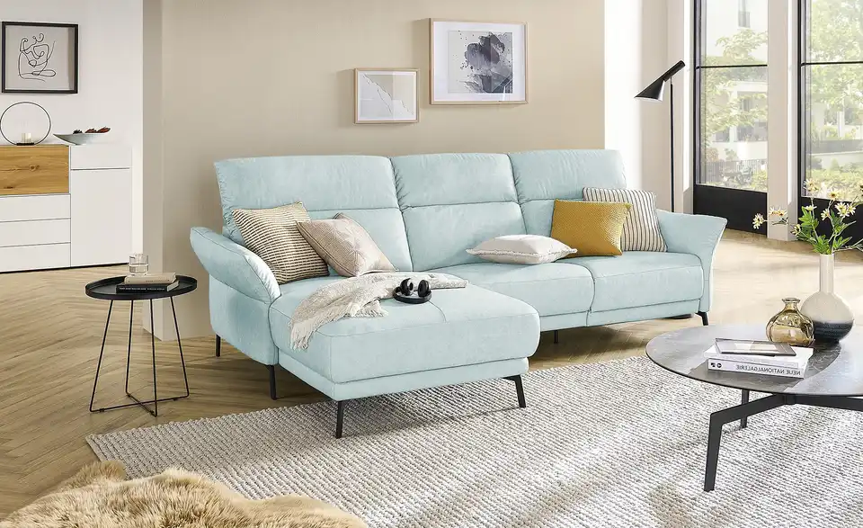 Wohnwert Ecksofa Bellana Leder, in Wohnsituation