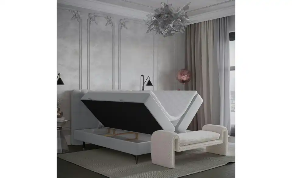 Boxbett mit Stauraum, in Wohnsituation