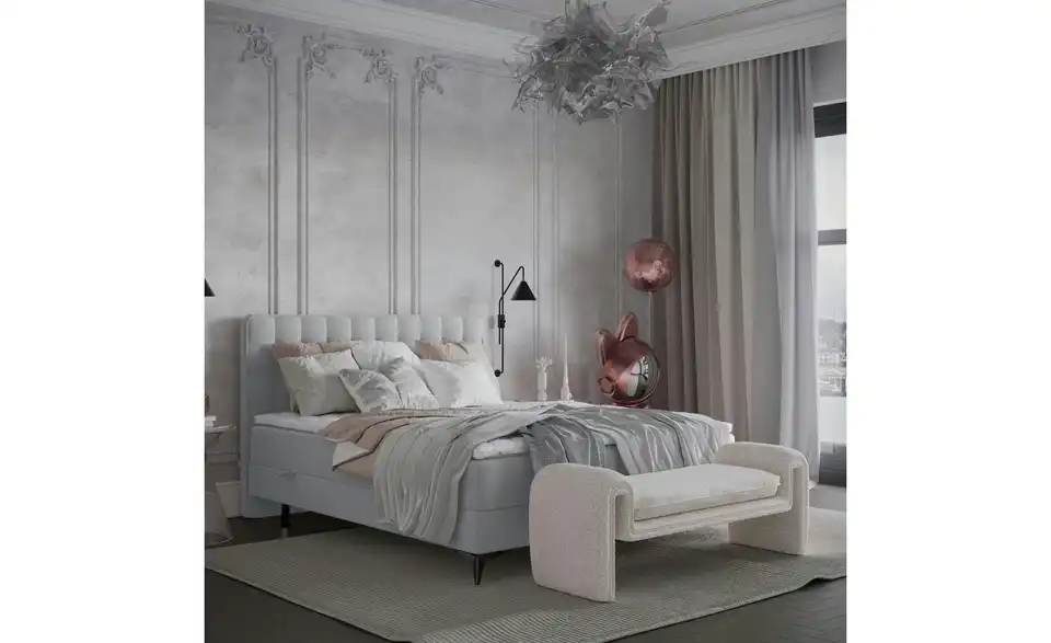 Boxbett mit Stauraum, in Wohnsituation