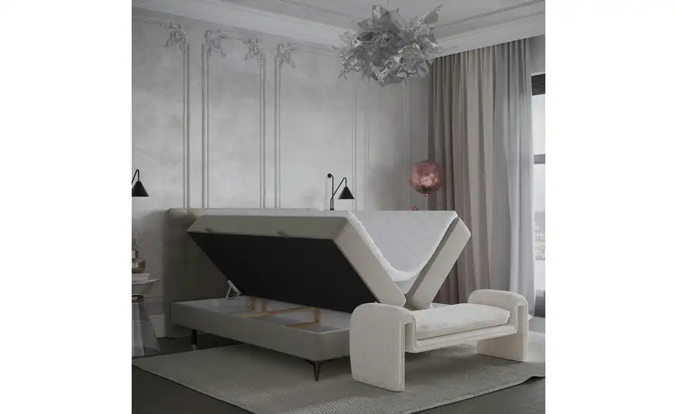 Boxbett mit Stauraum, in Wohnsituation