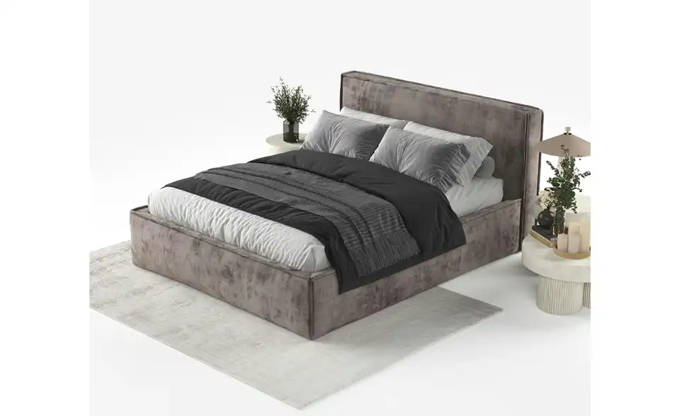 Polsterbett mit Stauraum, in Wohnsituation