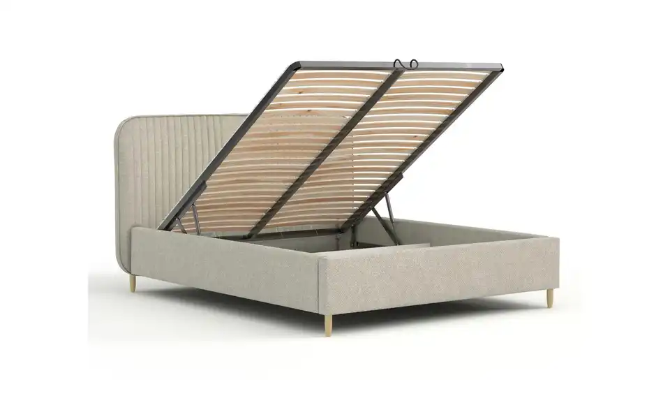 Polsterbett mit Stauraum, Funktionsansicht