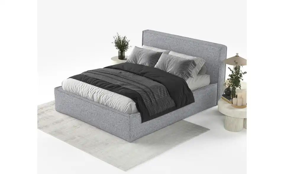 Polsterbett mit Stauraum, in Wohnsituation