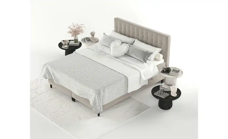 Boxbett mit Stauraum, in Wohnsituation