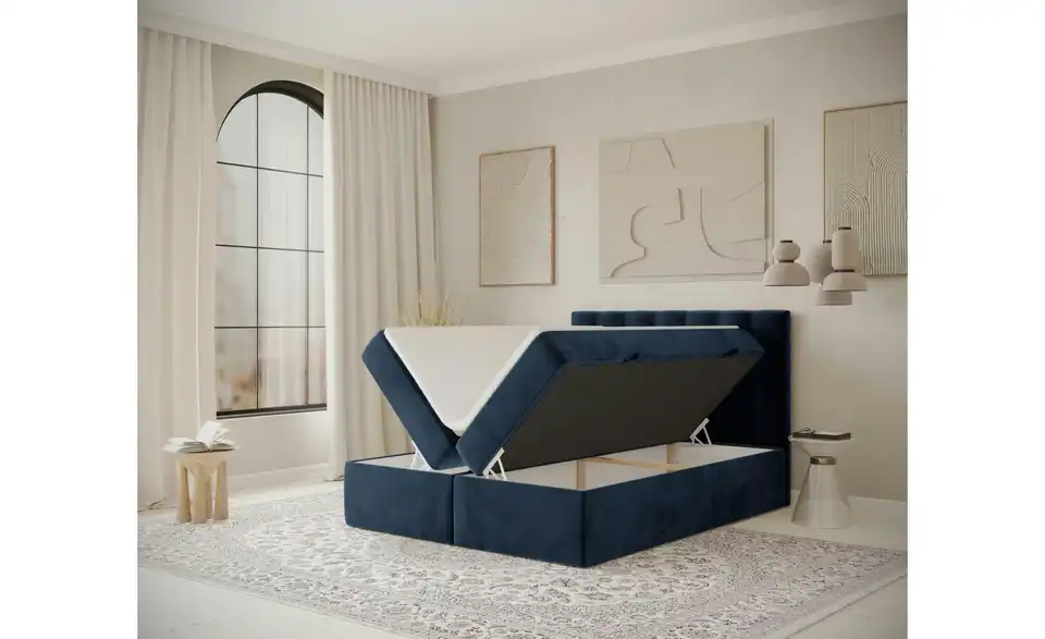 Boxbett mit Stauraum, in Wohnsituation