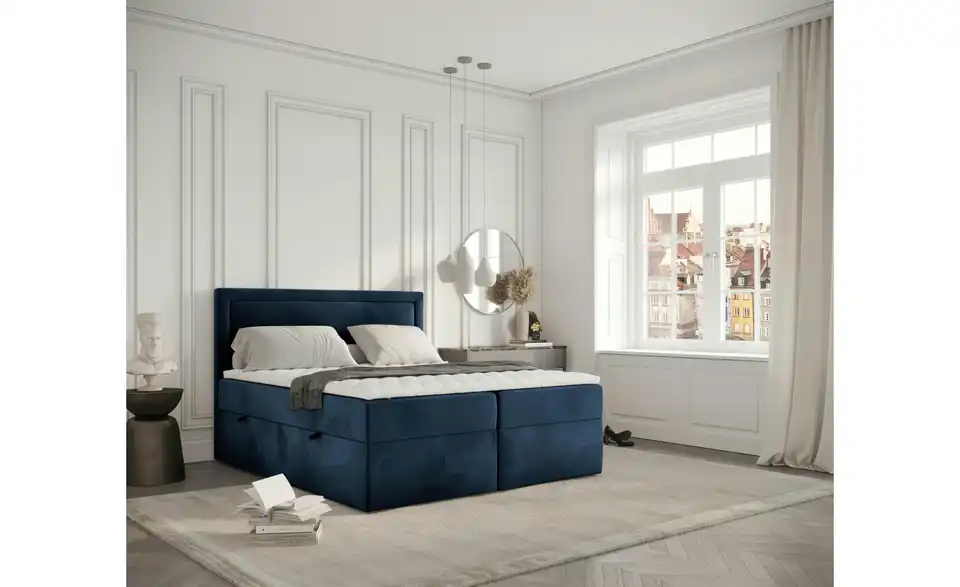 Boxbett mit Stauraum, in Wohnsituation