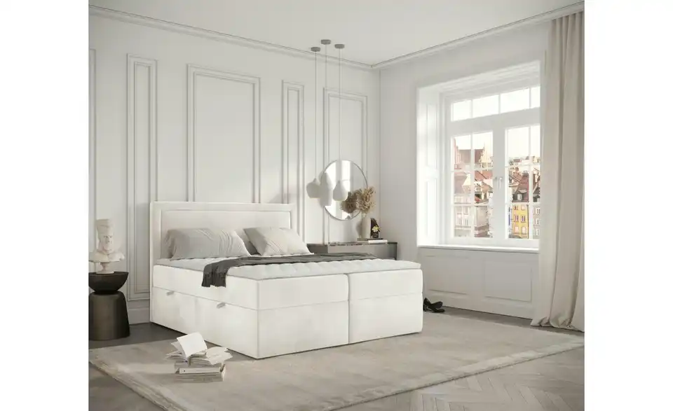 Boxbett mit Stauraum, in Wohnsituation