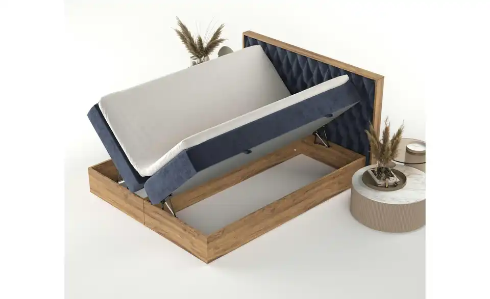 Boxbett mit Stauraum, in Wohnsituation