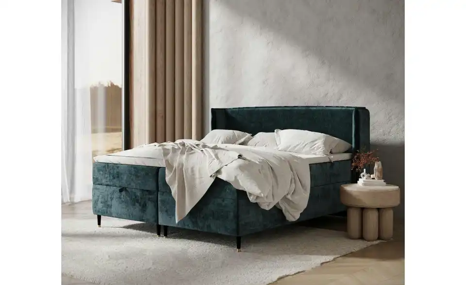 Boxbett mit Stauraum, in Wohnsituation