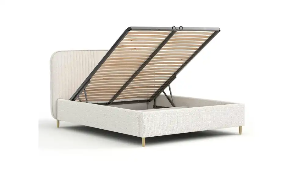 Polsterbett mit Stauraum, Funktionsansicht