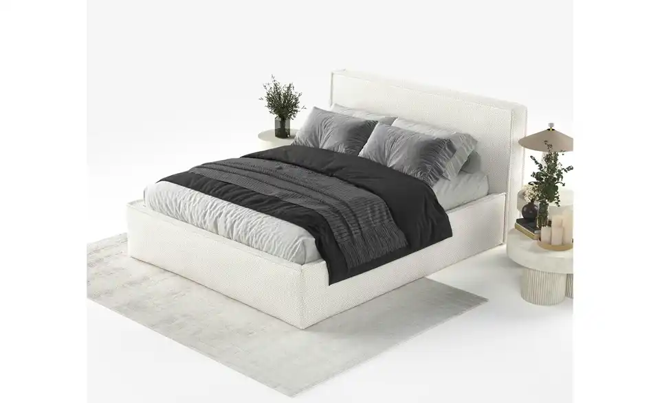 Polsterbett mit Stauraum, in Wohnsituation