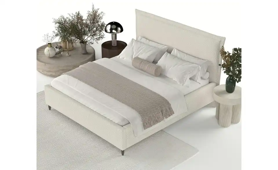 Polsterbett mit Stauraum, in Wohnsituation