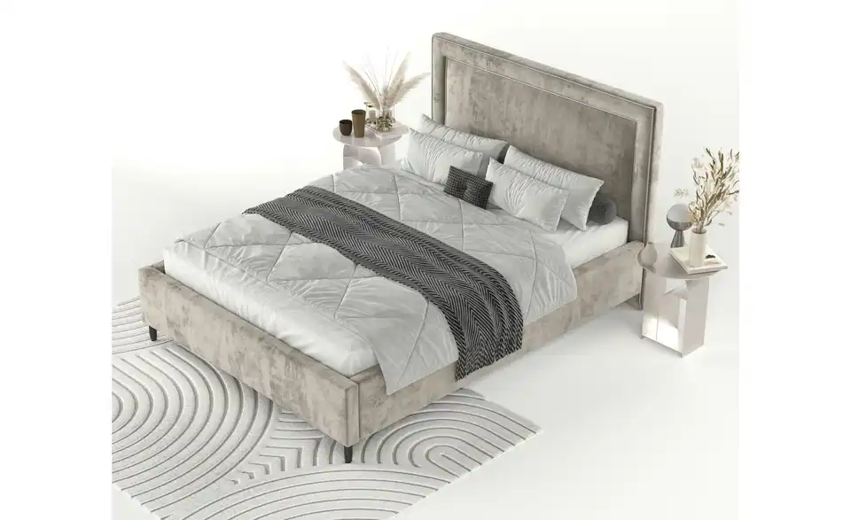 Polsterbett mit Stauraum, in Wohnsituation