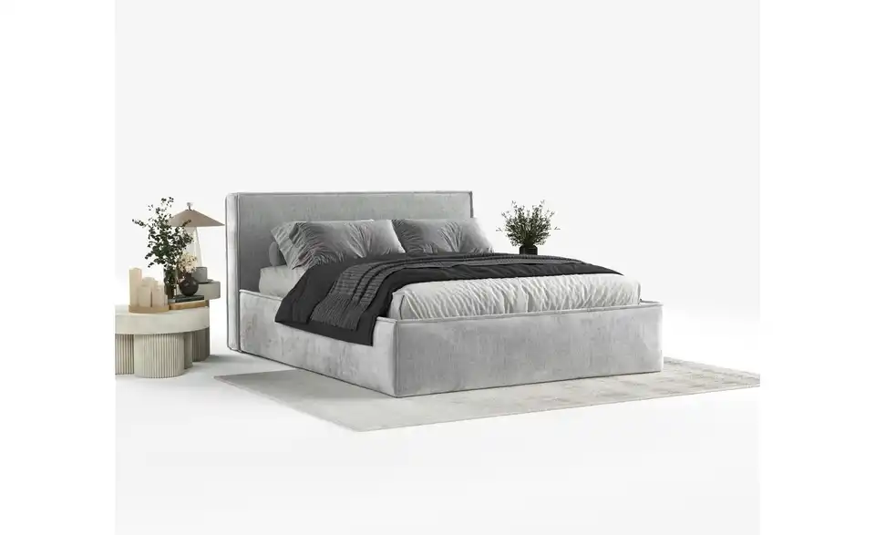 Polsterbett mit Stauraum, in Wohnsituation