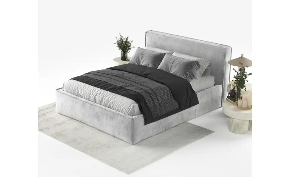 Polsterbett mit Stauraum, in Wohnsituation