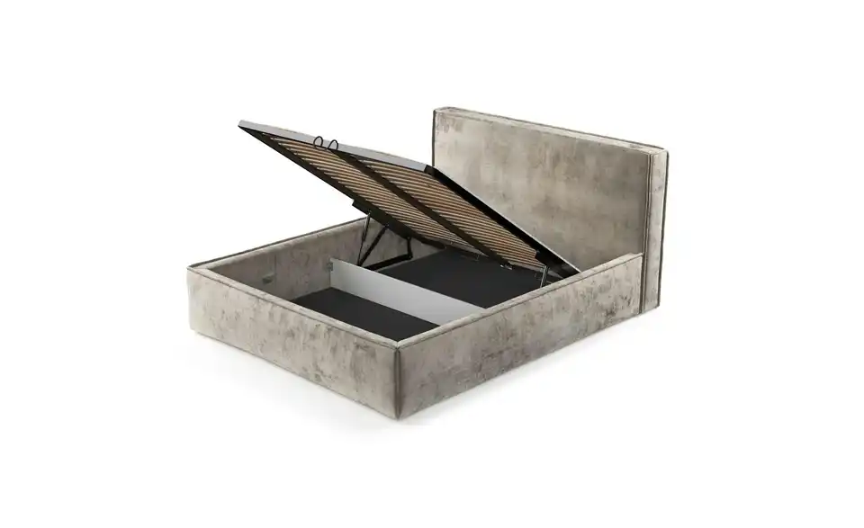 Polsterbett mit Stauraum, Funktionsansicht