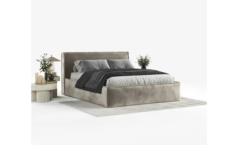 Polsterbett mit Stauraum, in Wohnsituation