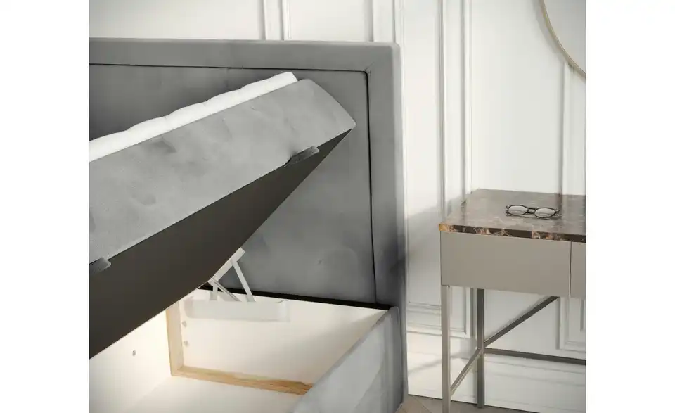 Boxbett mit Stauraum, Detailansicht