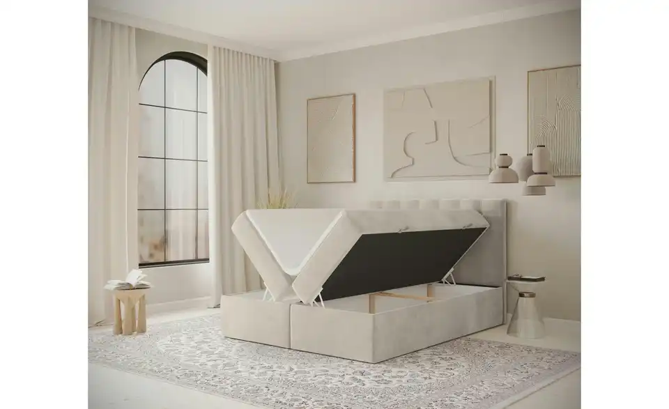 Boxbett mit Stauraum, in Wohnsituation