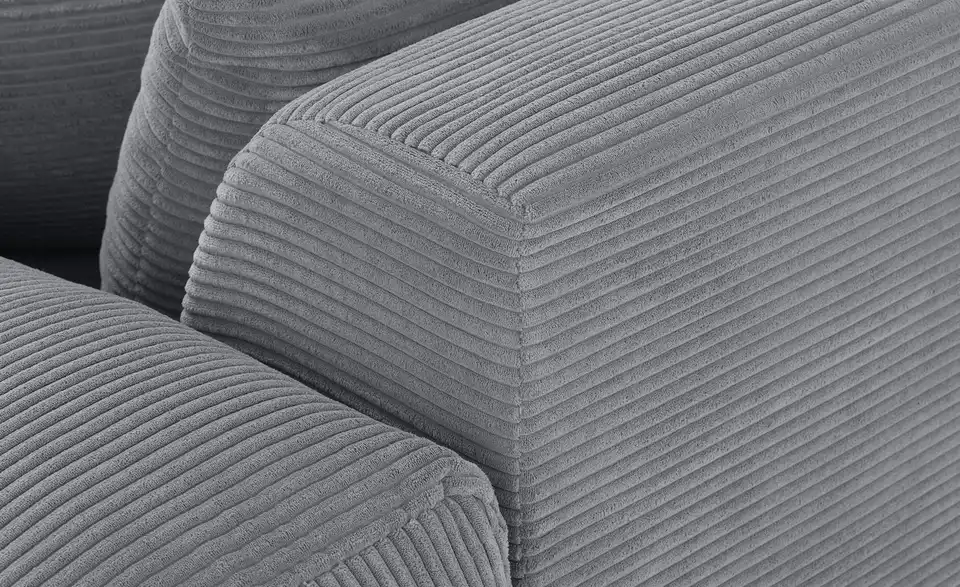 smart Ecksofa Lianea in modernem Cord, Detailansicht