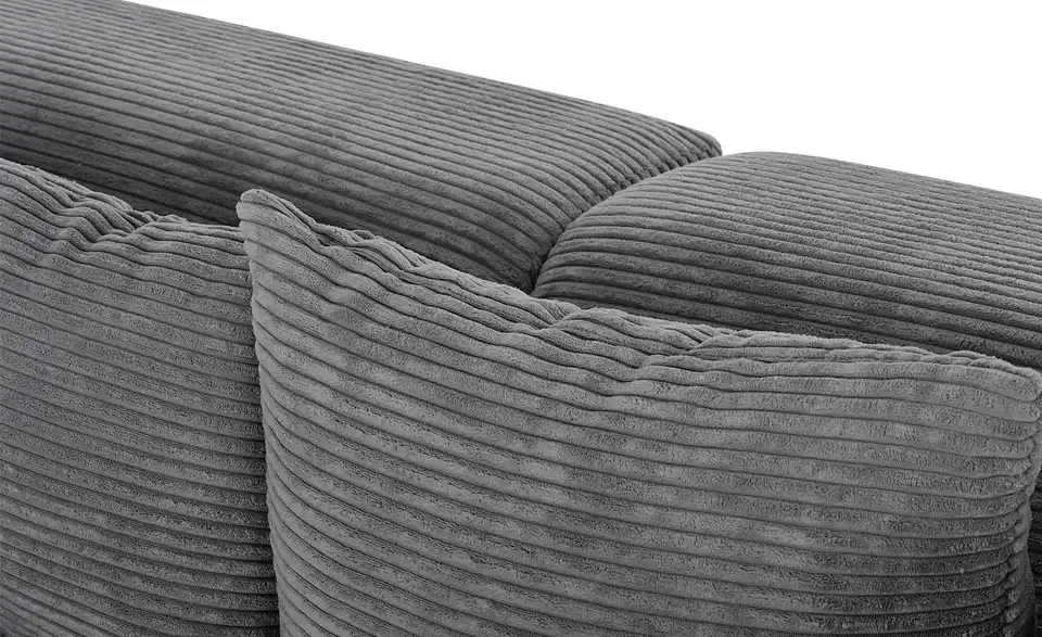 smart Big Sofa Lianea in modernem Cord, Detailansicht