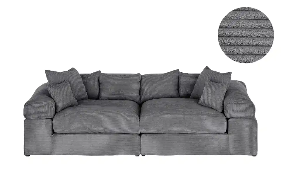 smart Big Sofa in modernem Cord Lianea