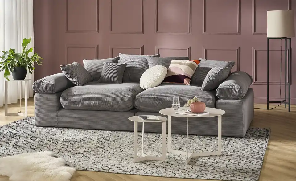 smart Big Sofa Lianea in modernem Cord, Perspektive