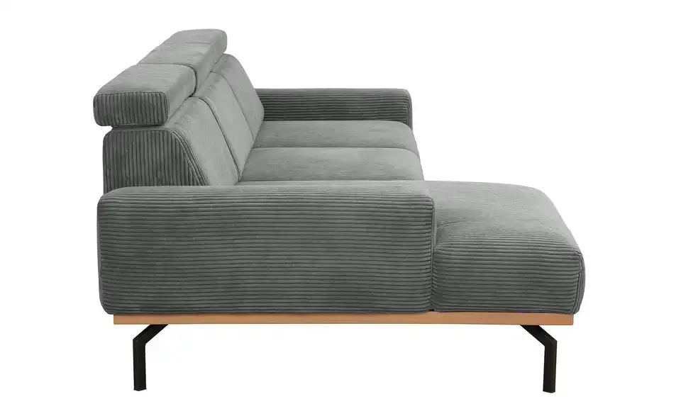 Max Winzer Ecksofa mit Holzsockel Emmi, Profilansicht