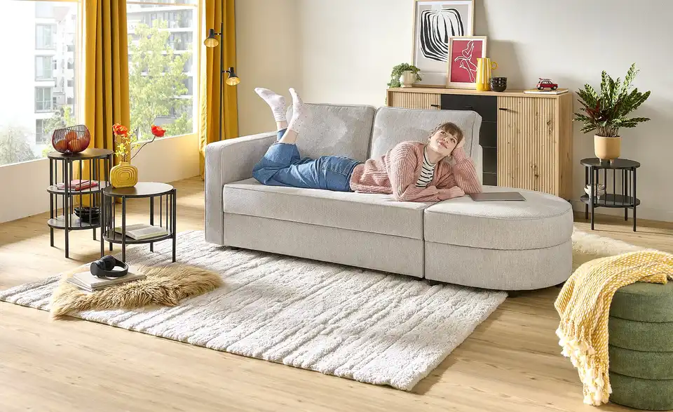 Sofa 2-sitzig mit Hocker Arjana