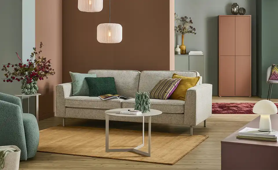 Sofa 3-Sitzer3-sitzer Scott, in Wohnsituation