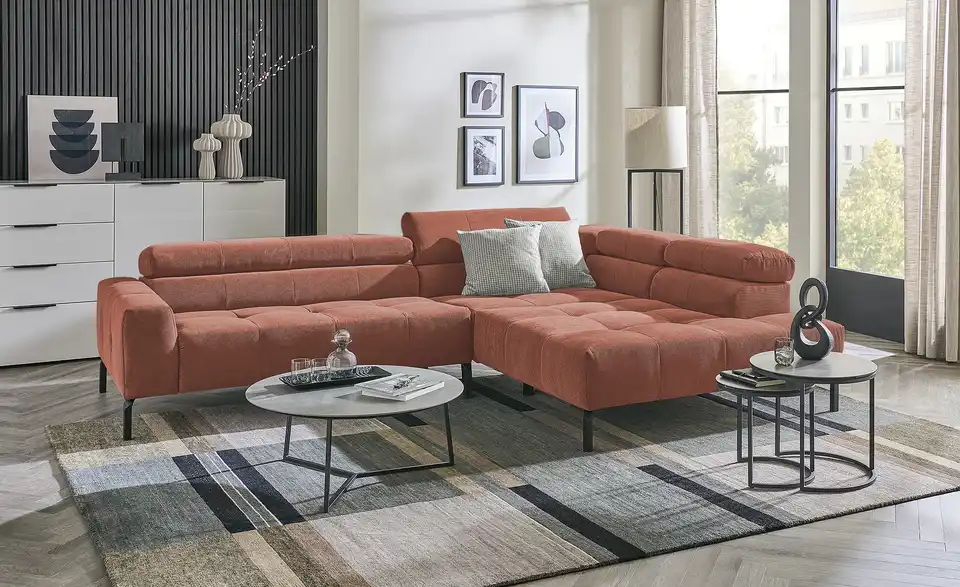 Max Schelling Ecksofa MS Verve verstellbare Kopfteile, in Wohnsituation