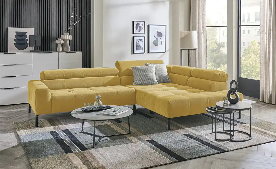 Max Schelling Ecksofa MS Verve verstellbare Kopfteile, in Wohnsituation