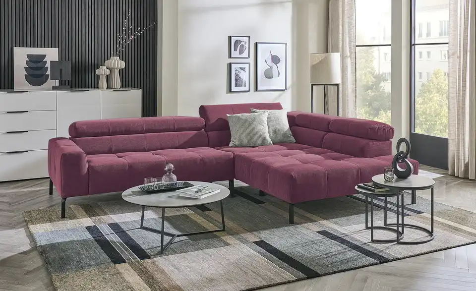 Max Schelling Ecksofa MS Verve verstellbare Kopfteile, in Wohnsituation