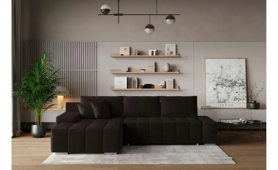 MASSENO Ecksofa Alese mit Schlaffunktion, in Wohnsituation