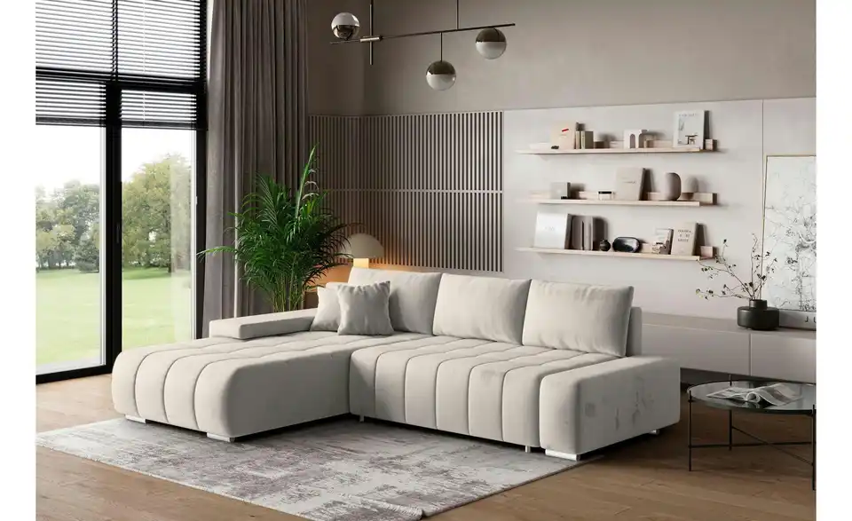MASSENO Ecksofa Alese mit Schlaffunktion, in Wohnsituation