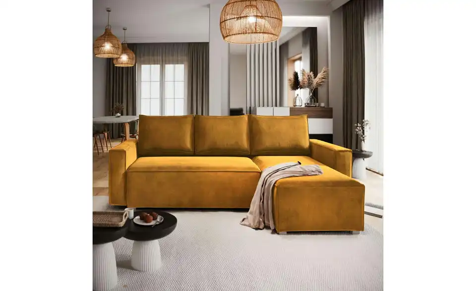 MASSENO Ecksofa Siles mit Schlaffunktion, in Wohnsituation