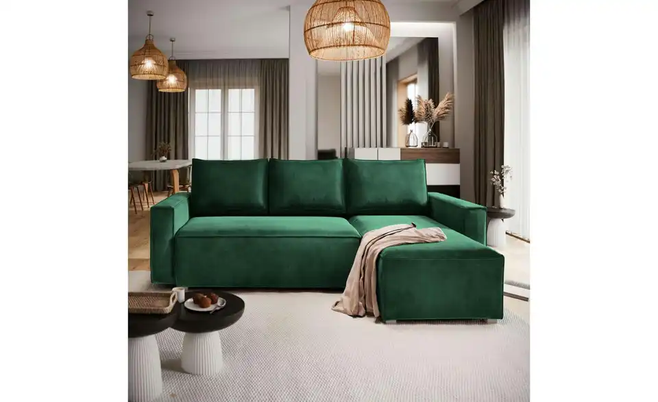 MASSENO Ecksofa Siles mit Schlaffunktion, in Wohnsituation