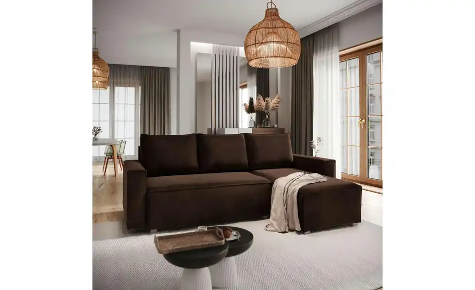 MASSENO Ecksofa Siles mit Schlaffunktion, in Wohnsituation