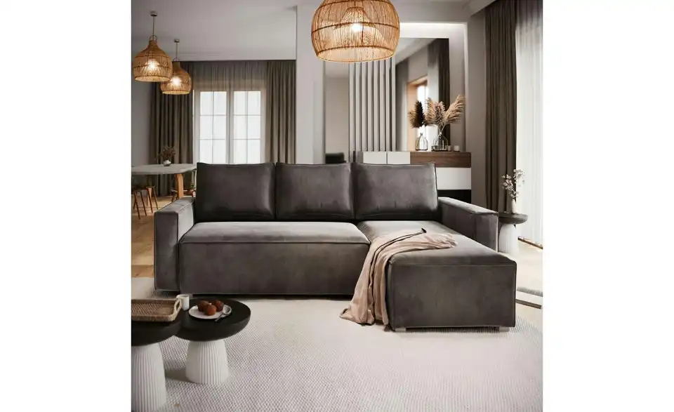 MASSENO Ecksofa Siles mit Schlaffunktion, in Wohnsituation