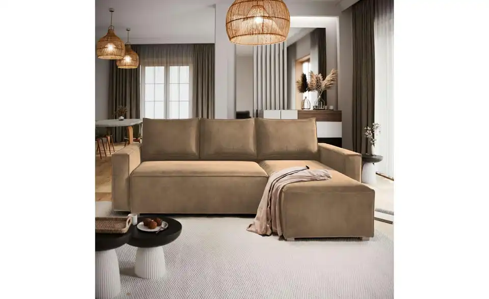 MASSENO Ecksofa Siles mit Schlaffunktion, in Wohnsituation