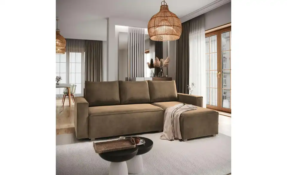 MASSENO Ecksofa Siles mit Schlaffunktion, in Wohnsituation