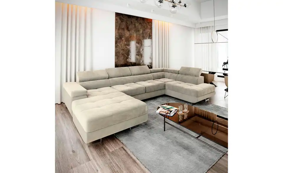 MASSENO Wohnlandschaft Casone mit Schlaffunktion, in Wohnsituation