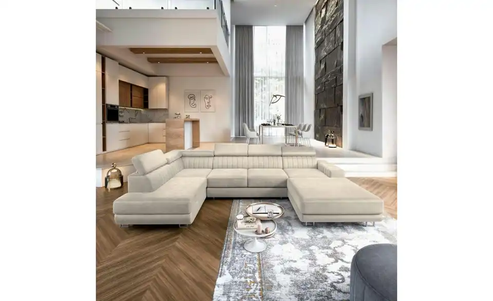 MASSENO Wohnlandschaft Siena mit Schlaffunktion, in Wohnsituation