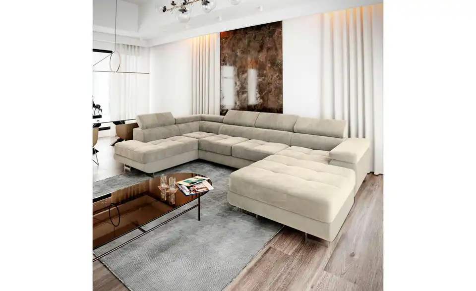 MASSENO Wohnlandschaft Casone mit Schlaffunktion, in Wohnsituation