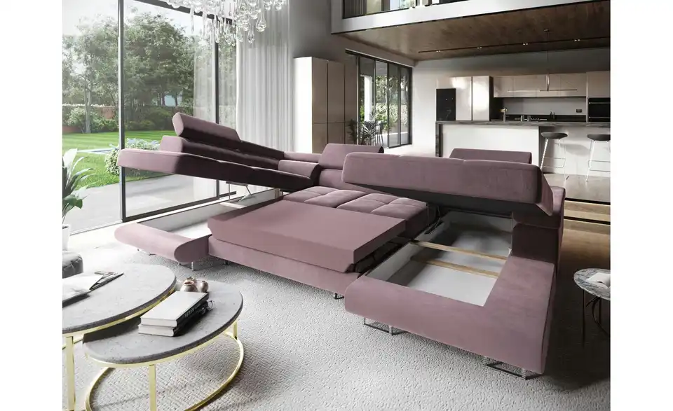 MASSENO Wohnlandschaft Casone mit Schlaffunktion, Funktionsansicht