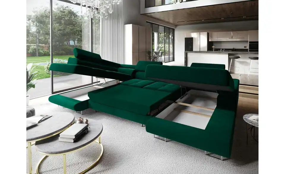 MASSENO Wohnlandschaft Casone mit Schlaffunktion, Funktionsansicht