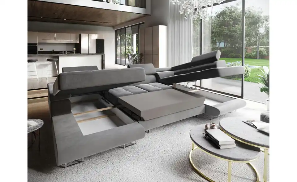 MASSENO Wohnlandschaft Casone mit Schlaffunktion, Funktionsansicht