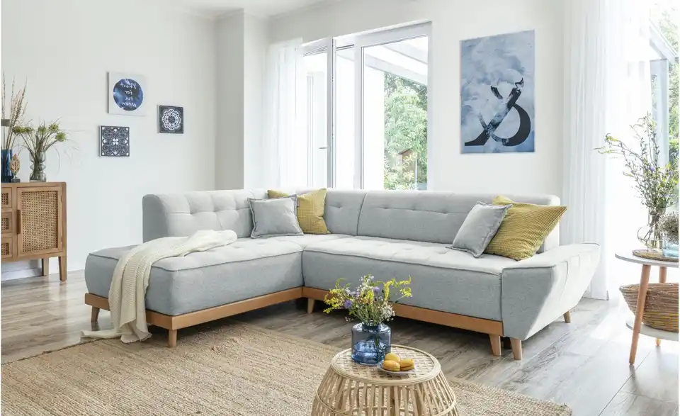 Miuform Ecksofa Dazzling Daisy mit Schlaffunktion, in Wohnsituation