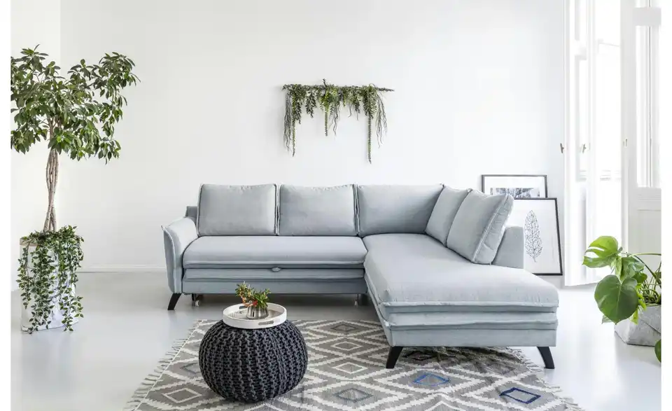 Miuform Ecksofa Charming Charlie mit Schlaffunktion, in Wohnsituation